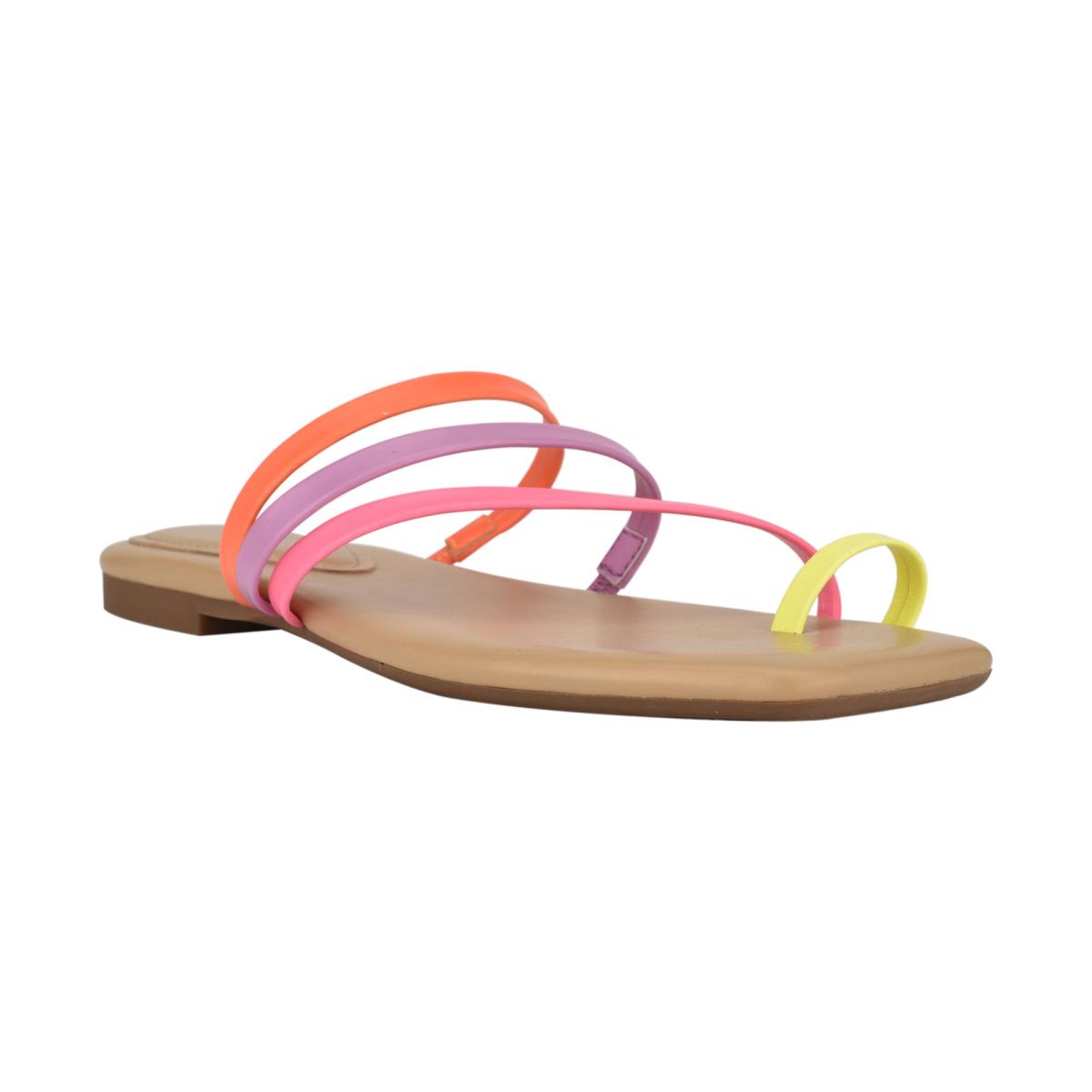 Sandalias Deslizantes Nine West Darbie Flat Toe Ring Mujer Multicolor | 1926DZQIP