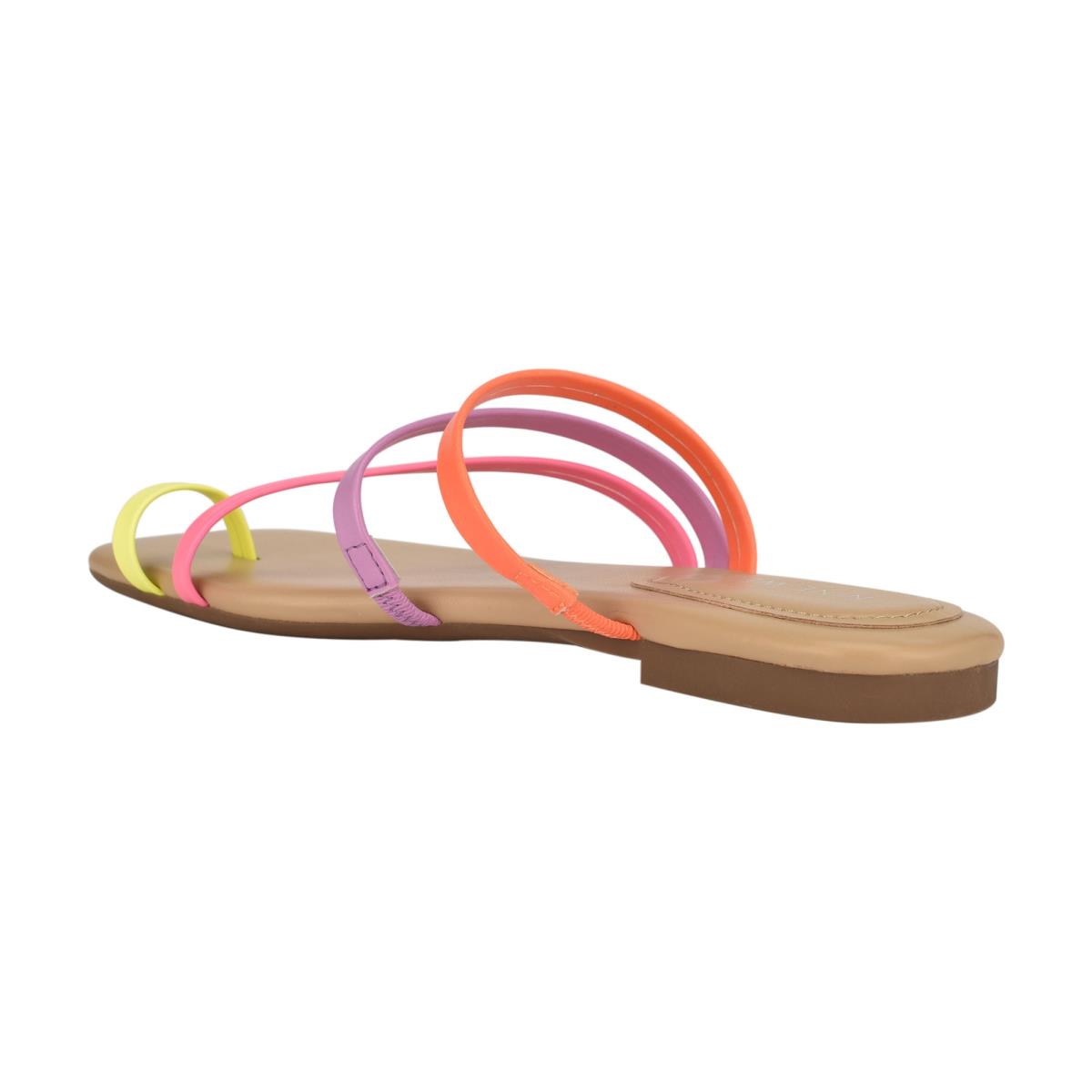 Sandalias Deslizantes Nine West Darbie Flat Toe Ring Mujer Multicolor | 1926DZQIP