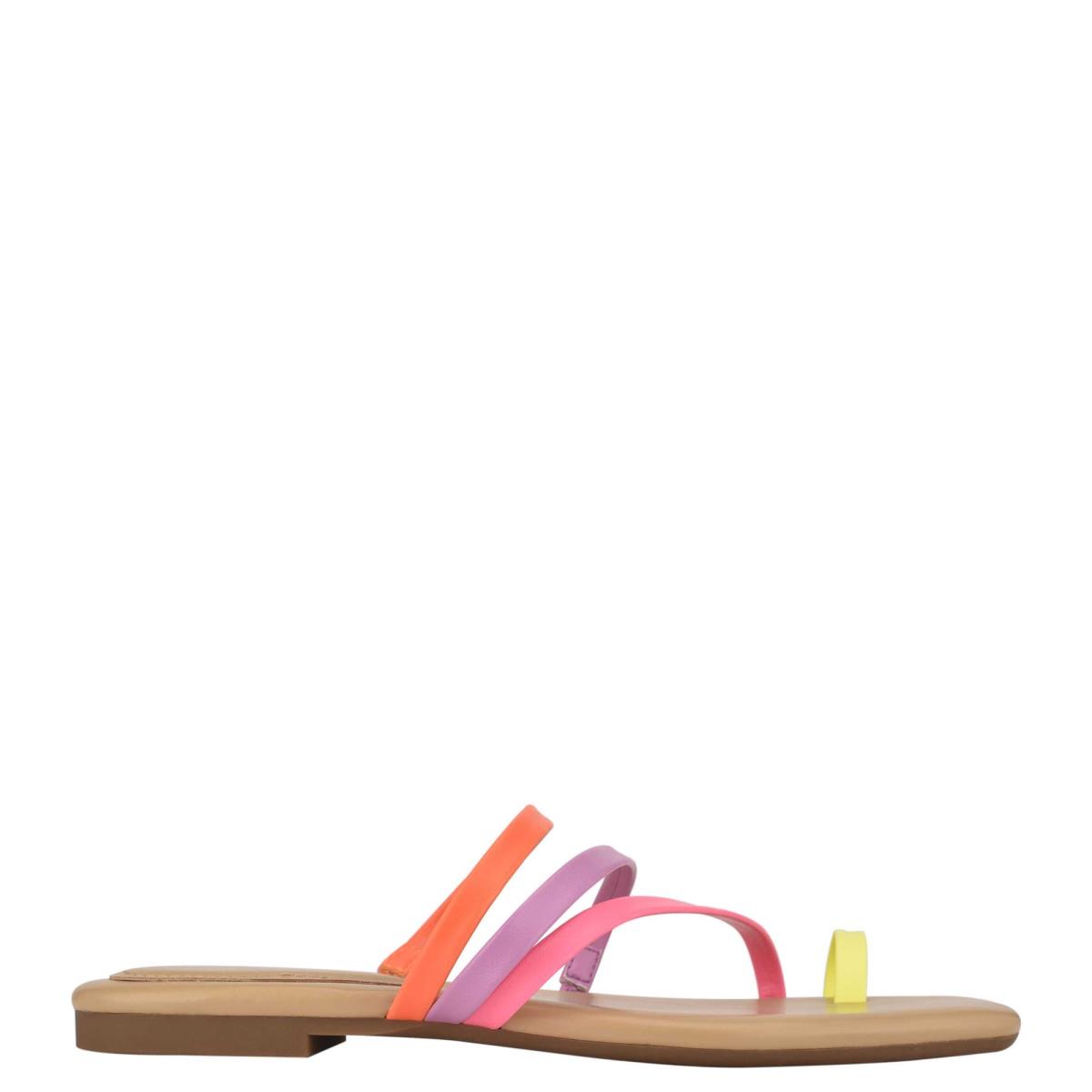 Sandalias Deslizantes Nine West Darbie Flat Toe Ring Mujer Multicolor | 1926DZQIP