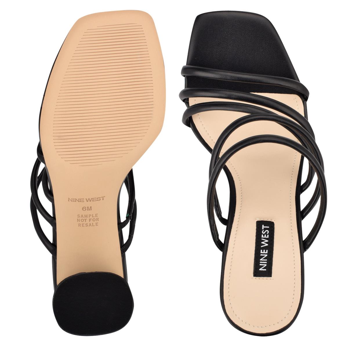 Sandalias Deslizantes Nine West Girlie Block Heel Mujer Negras | 1206NJGWF