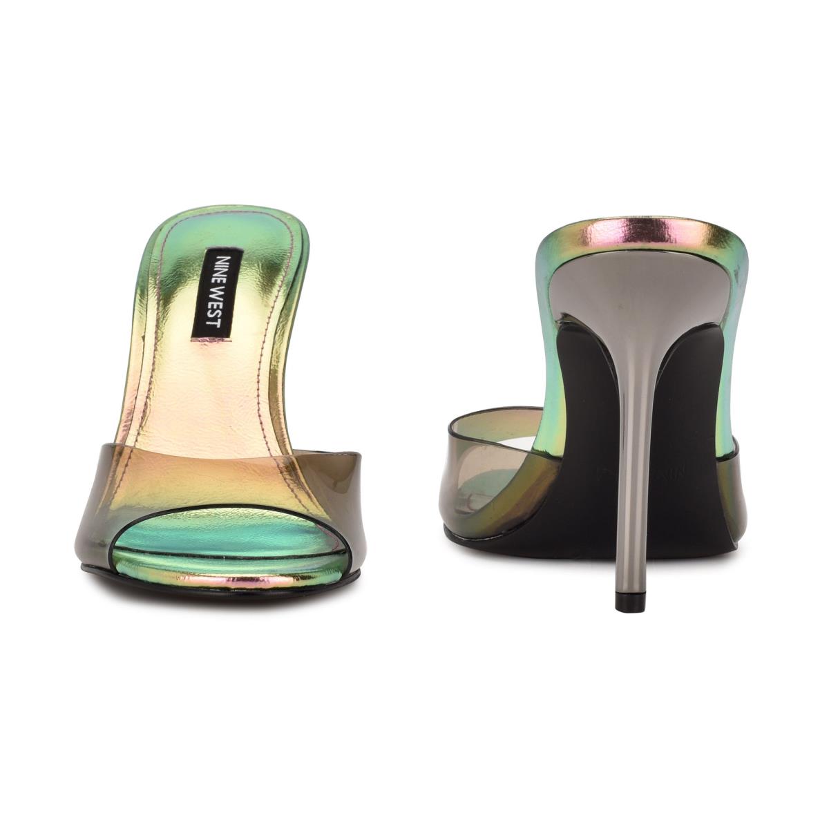 Sandalias Deslizantes Nine West Ido Heeled Mujer Verde Oliva | 2348SHFIE