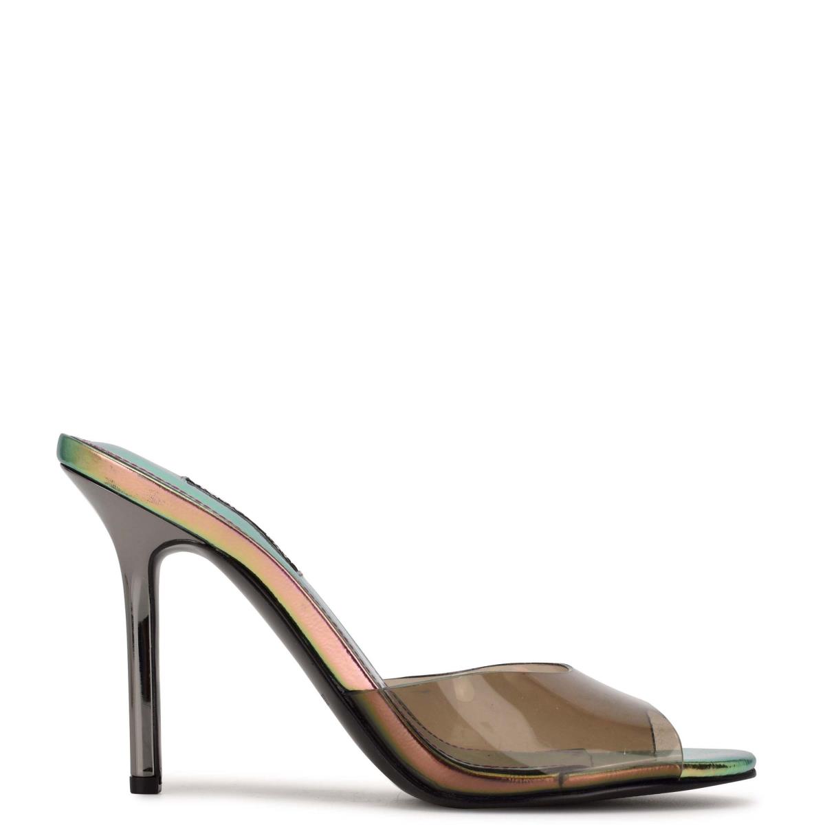 Sandalias Deslizantes Nine West Ido Heeled Mujer Verde Oliva | 2348SHFIE