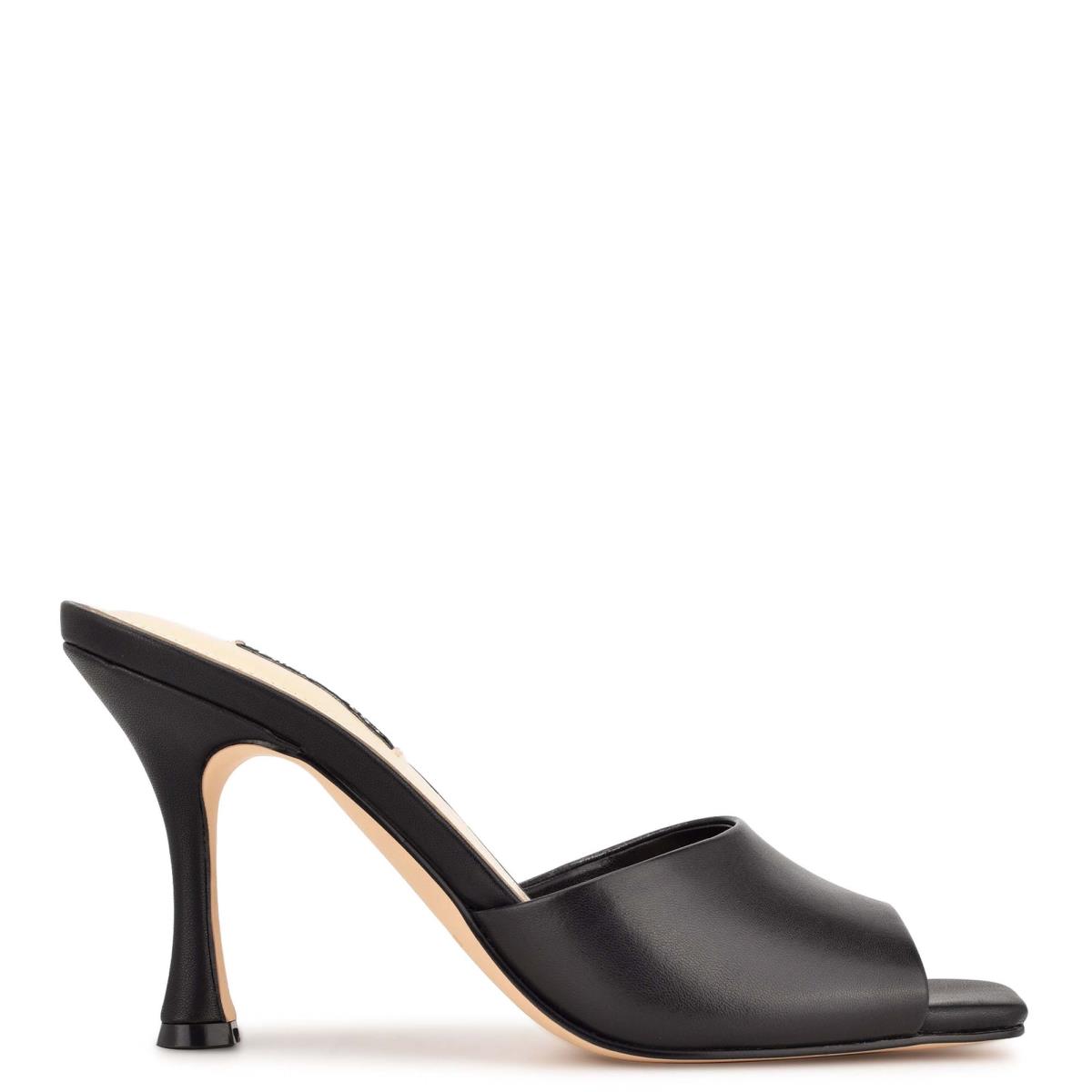 Sandalias Deslizantes Nine West Perfact Heeled Mujer Negras | 9147ZBNSE