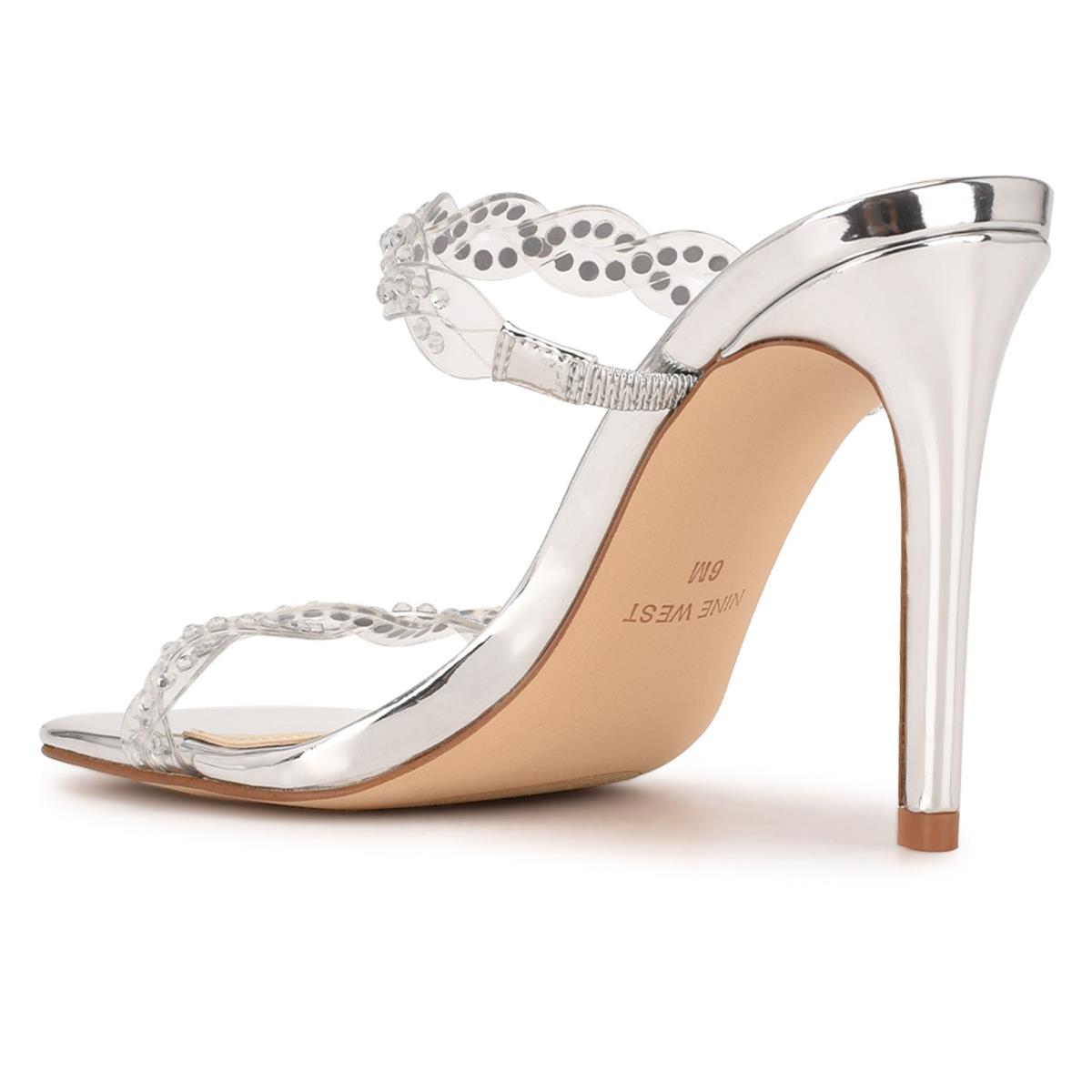 Sandalias Deslizantes Nine West Ziggle Heeled Mujer Marrones | 8710DVRQJ