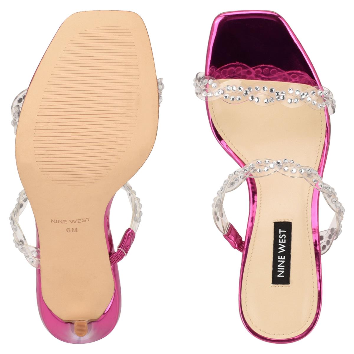 Sandalias Deslizantes Nine West Ziggle Heeled Mujer Rosas | 9235BSLHI