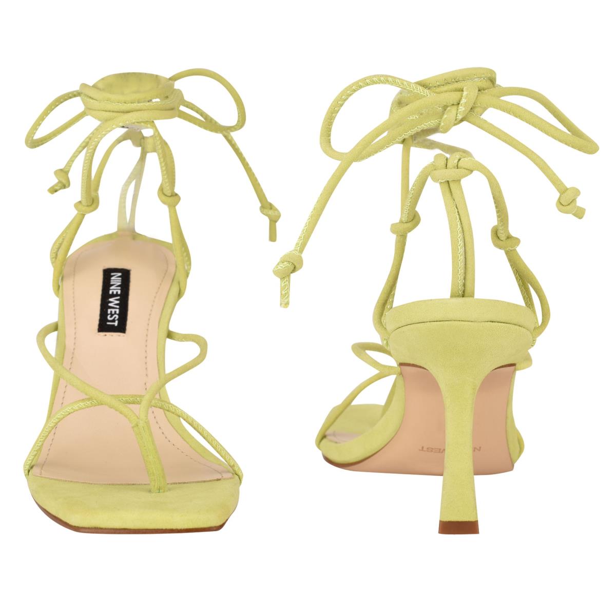 Sandalias Tacones Nine West Yarin Ankle Wrap Mujer Verde | 1793UZINL