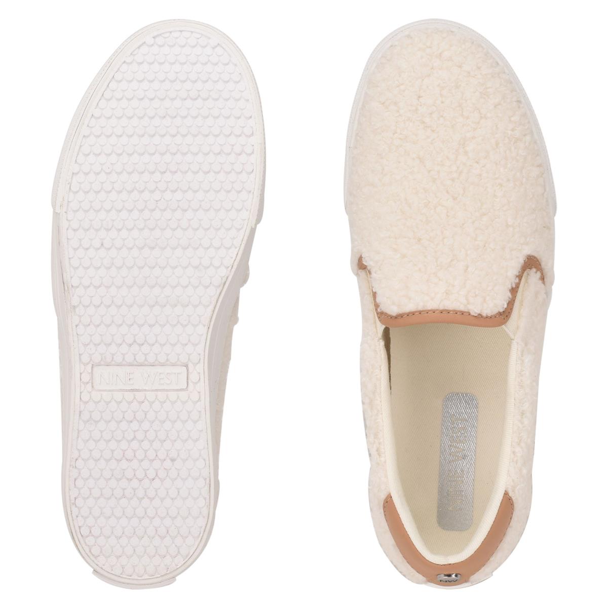 Slip On Sneakers Nine West Lala Mujer Creme | 1738TDOSN