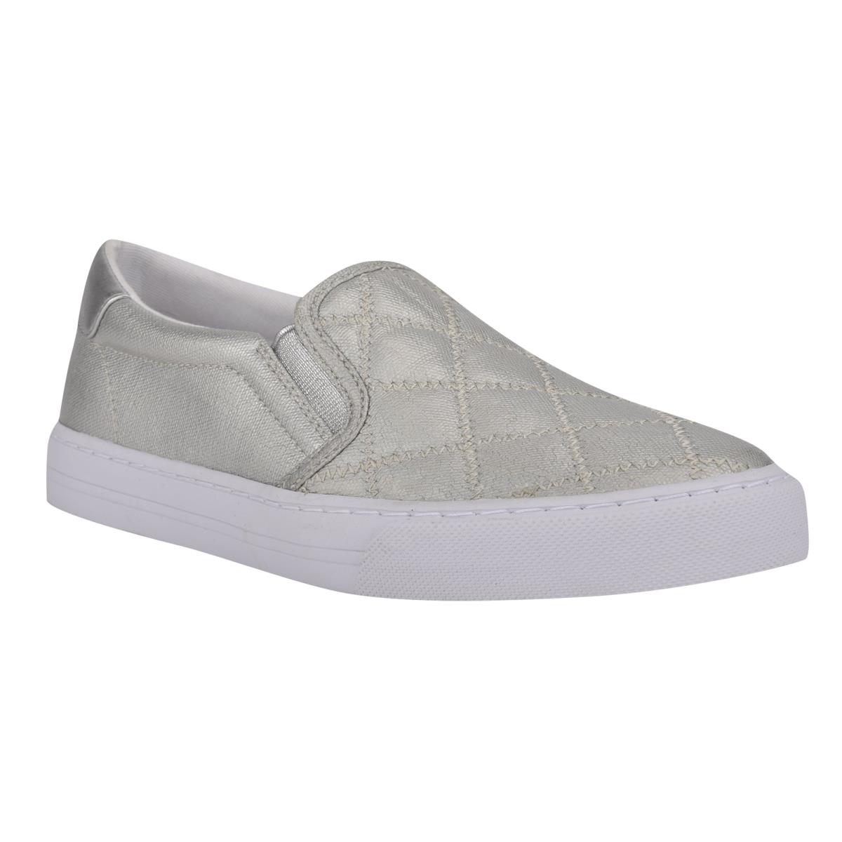 Slip On Sneakers Nine West Lala Mujer Plateadas | 3501GPYFT