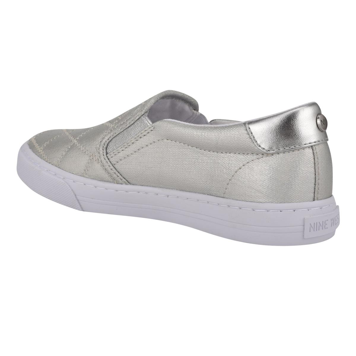 Slip On Sneakers Nine West Lala Mujer Plateadas | 3501GPYFT