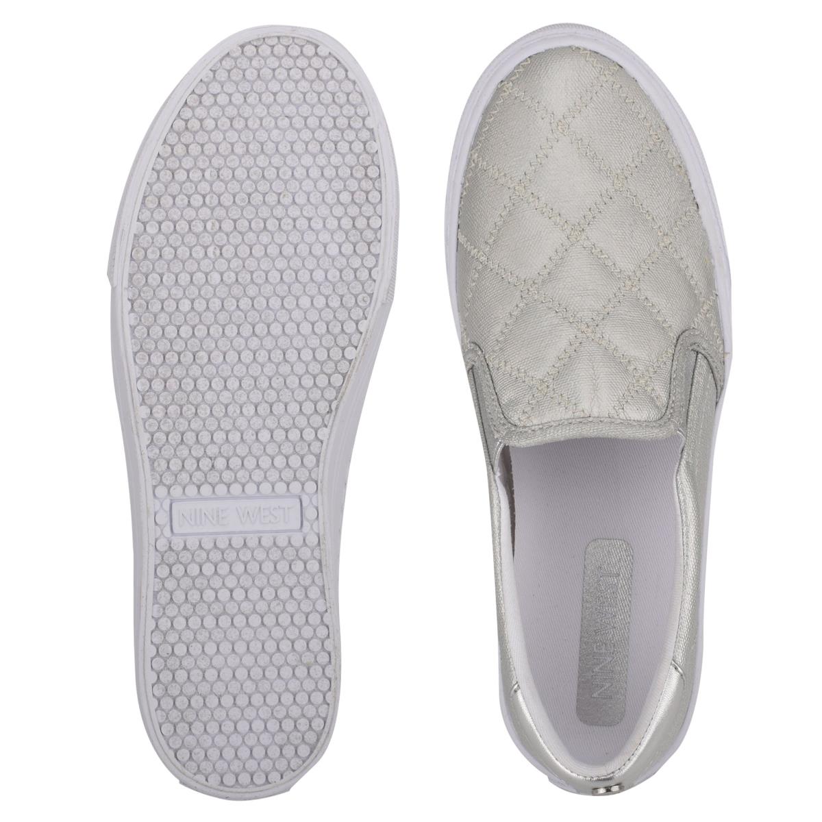 Slip On Sneakers Nine West Lala Mujer Plateadas | 3501GPYFT