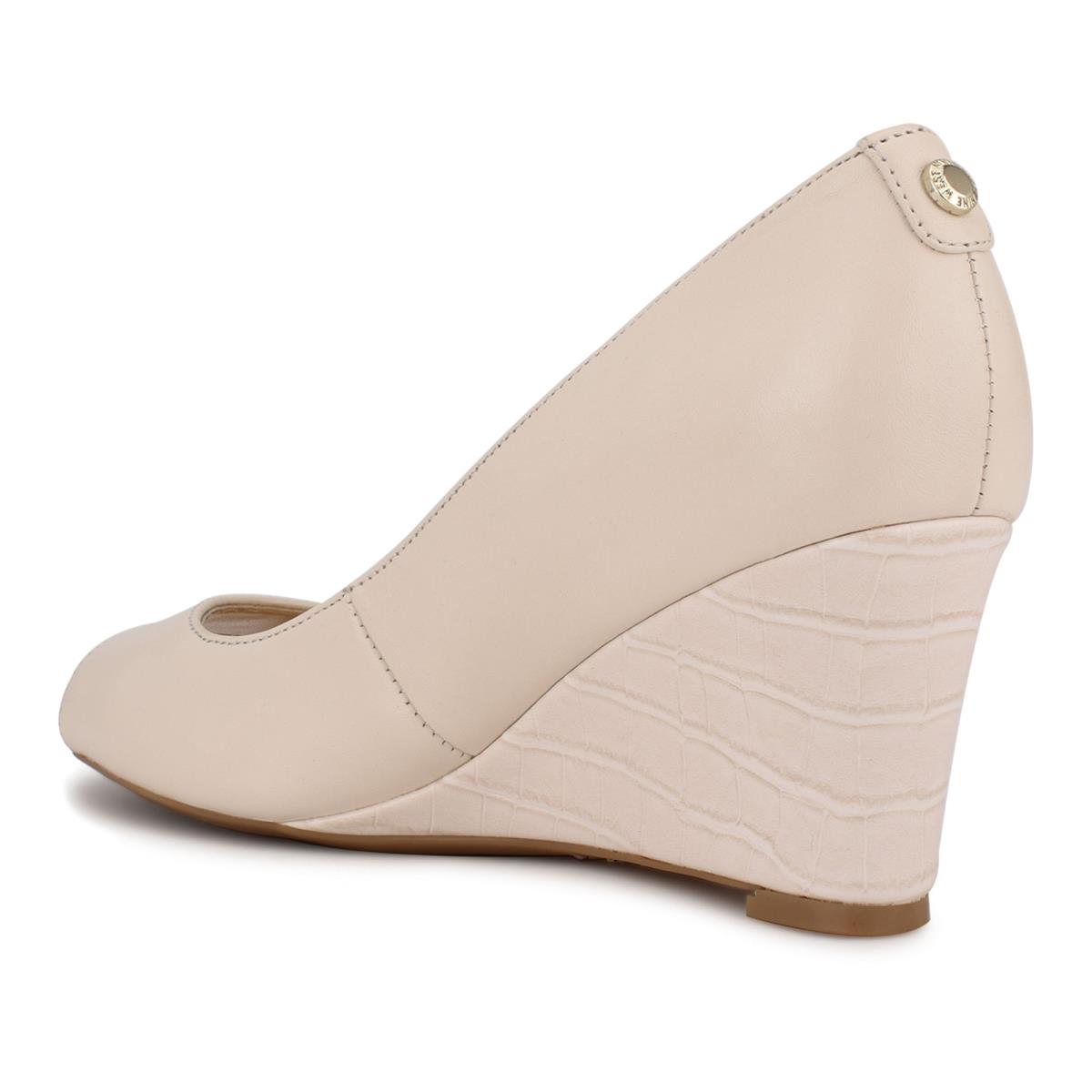 Wedges Nine West Cape 9x9 Dress Mujer Creme | 2049FJIPX