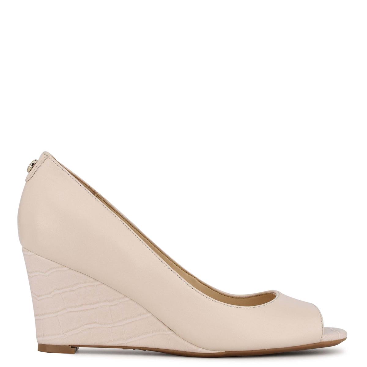 Wedges Nine West Cape 9x9 Dress Mujer Creme | 2049FJIPX