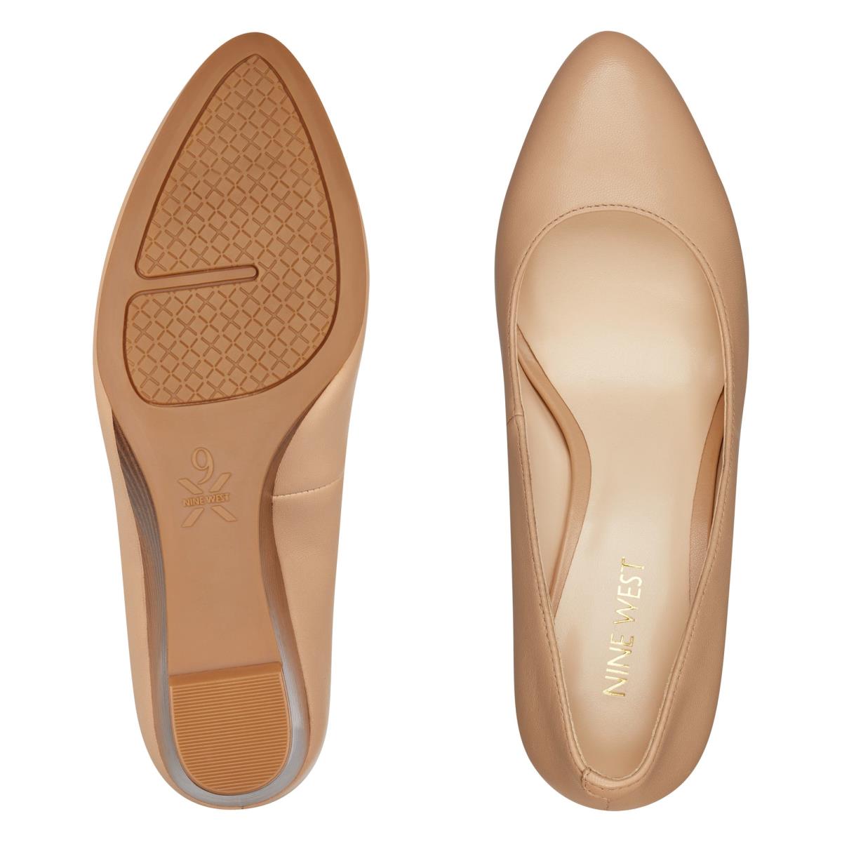 Wedges Nine West Jazzin Almond Toe Mujer Beige | 4693KBLOP