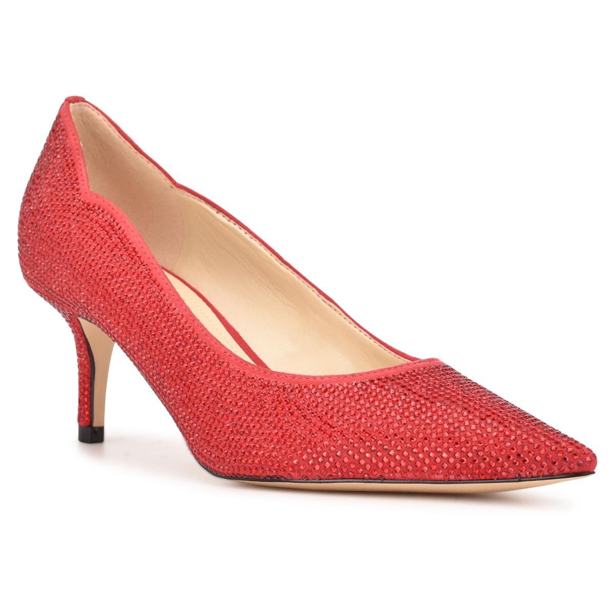 Zapatos De Salon Nine West Abaline Rhinestone Pointy Toe Mujer Rojas | 8641NVXAI