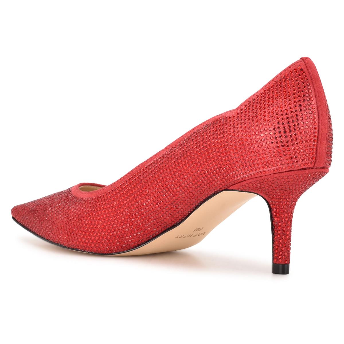 Zapatos De Salon Nine West Abaline Rhinestone Pointy Toe Mujer Rojas | 8641NVXAI