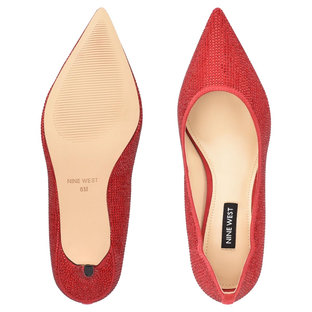 Zapatos De Salon Nine West Abaline Rhinestone Pointy Toe Mujer Rojas | 8641NVXAI