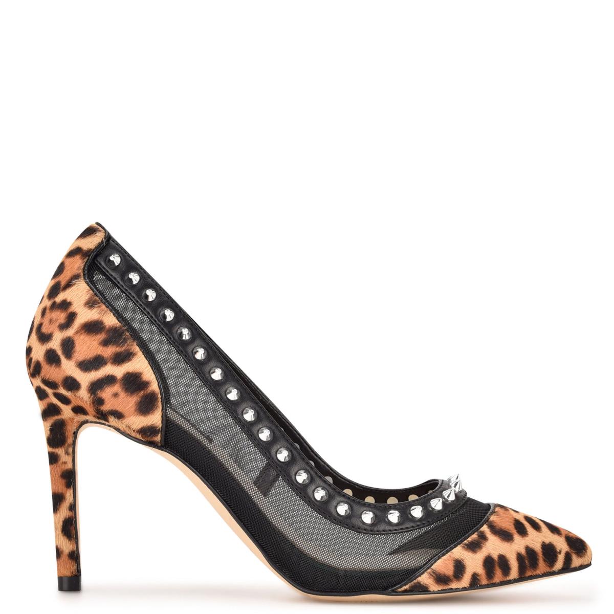 Zapatos De Salon Nine West Erian Pointy Toe Mujer Leopardo | 0498ZJONF