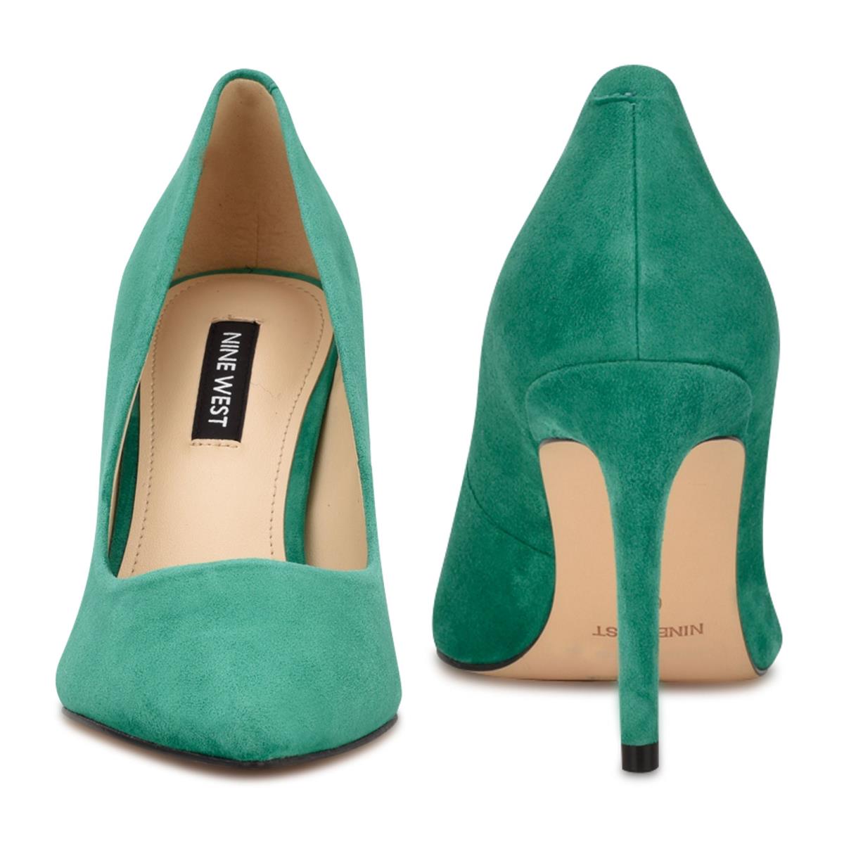 Zapatos De Salon Nine West Ezra Pointy Toe Mujer Verde | 3745OVBLG