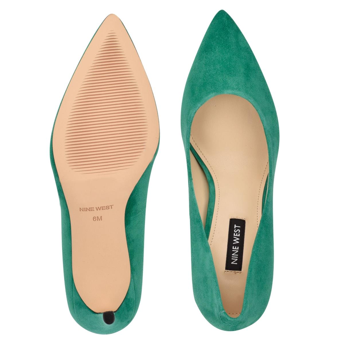 Zapatos De Salon Nine West Ezra Pointy Toe Mujer Verde | 3745OVBLG