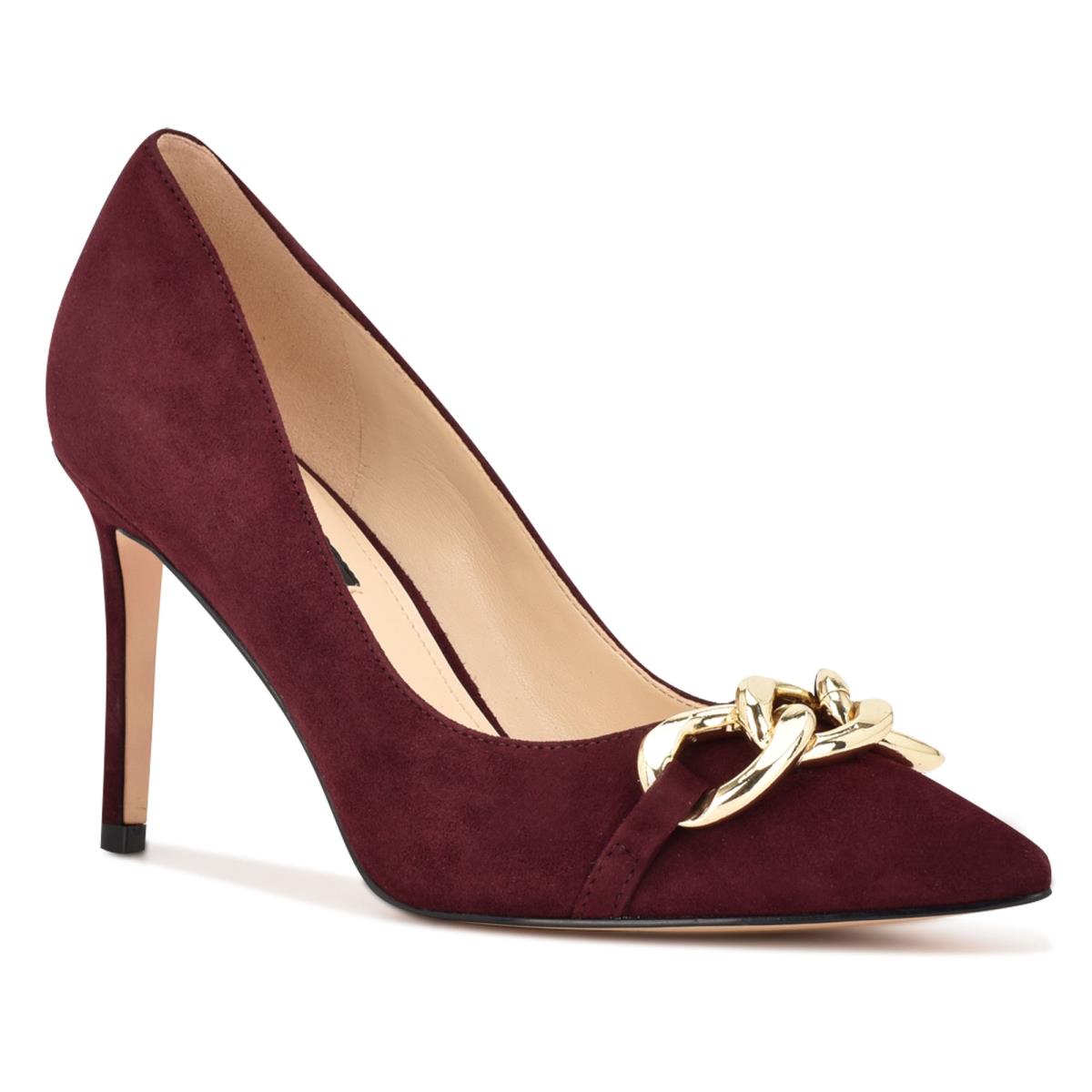 Zapatos De Salon Nine West Ezzie Pointy Toe Mujer Burdeos | 3681THJKD