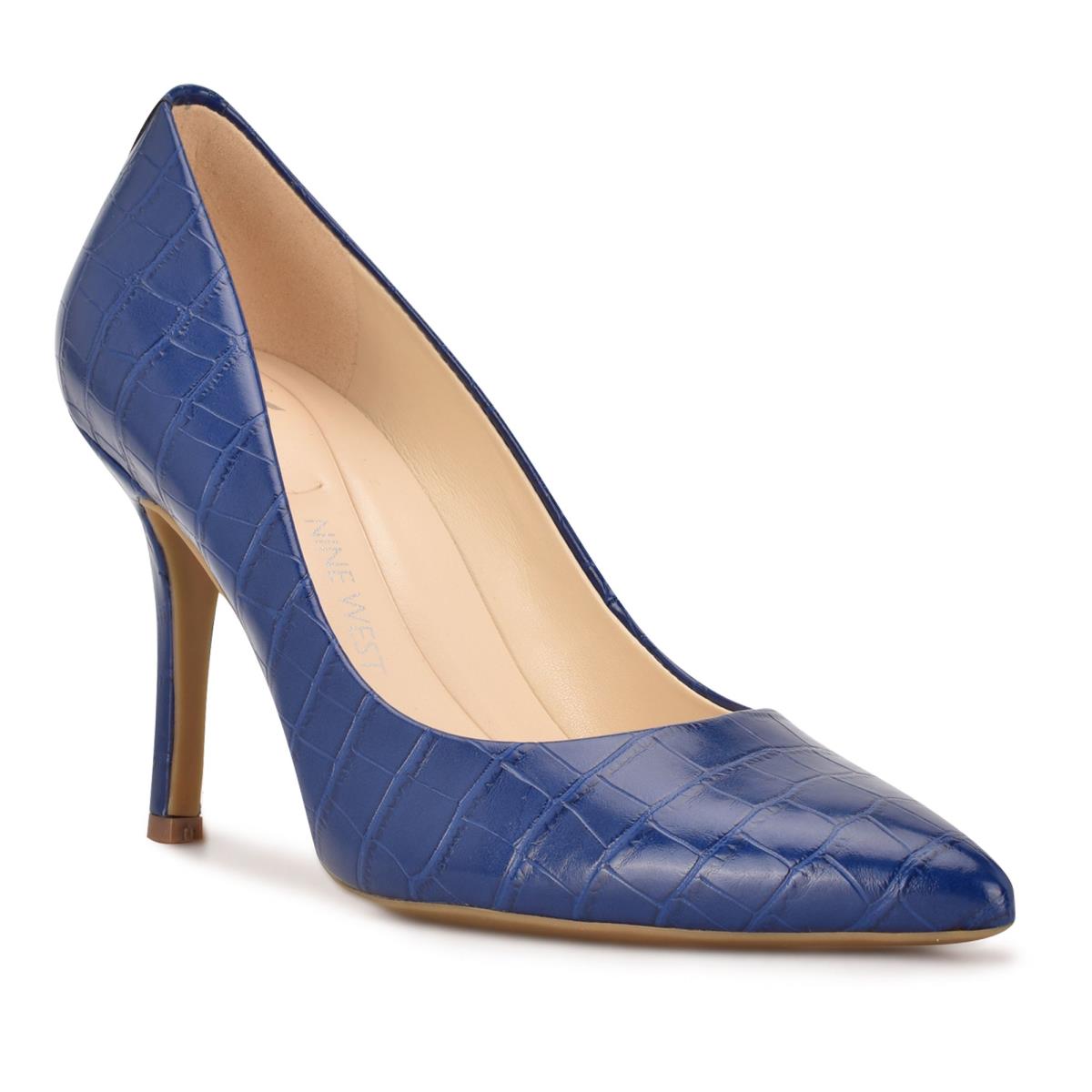 Zapatos De Salon Nine West Fifth 9x9 Pointy Toe Mujer Azules | 5906KSEDL