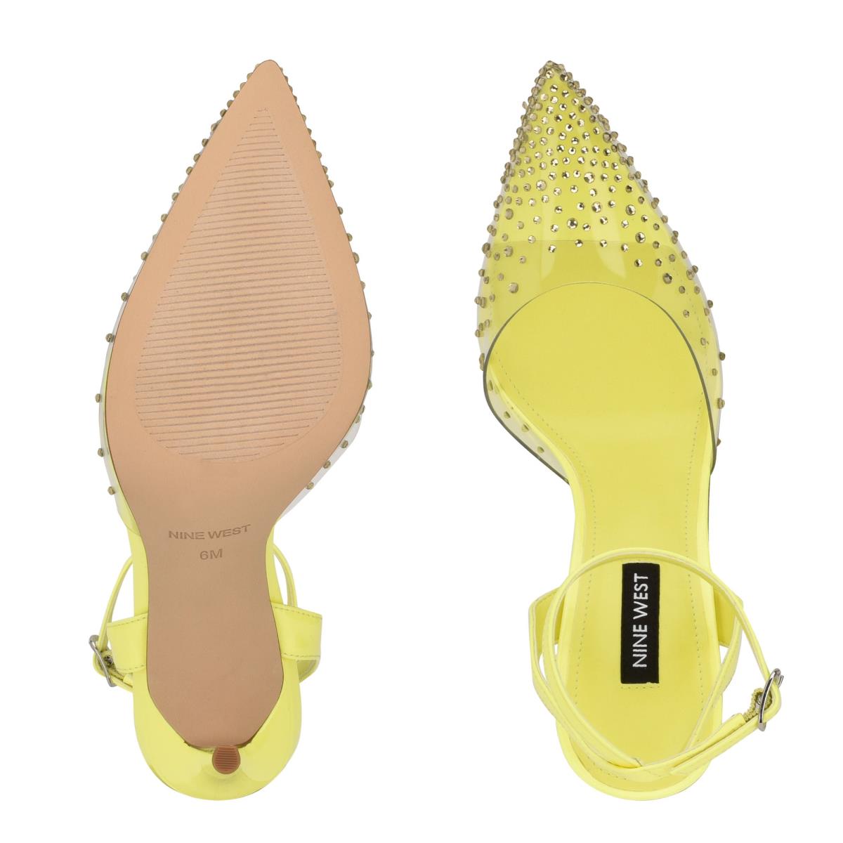 Zapatos De Salon Nine West Foreva Ankle Strap Dress Mujer Amarillo | 2054SXEVN