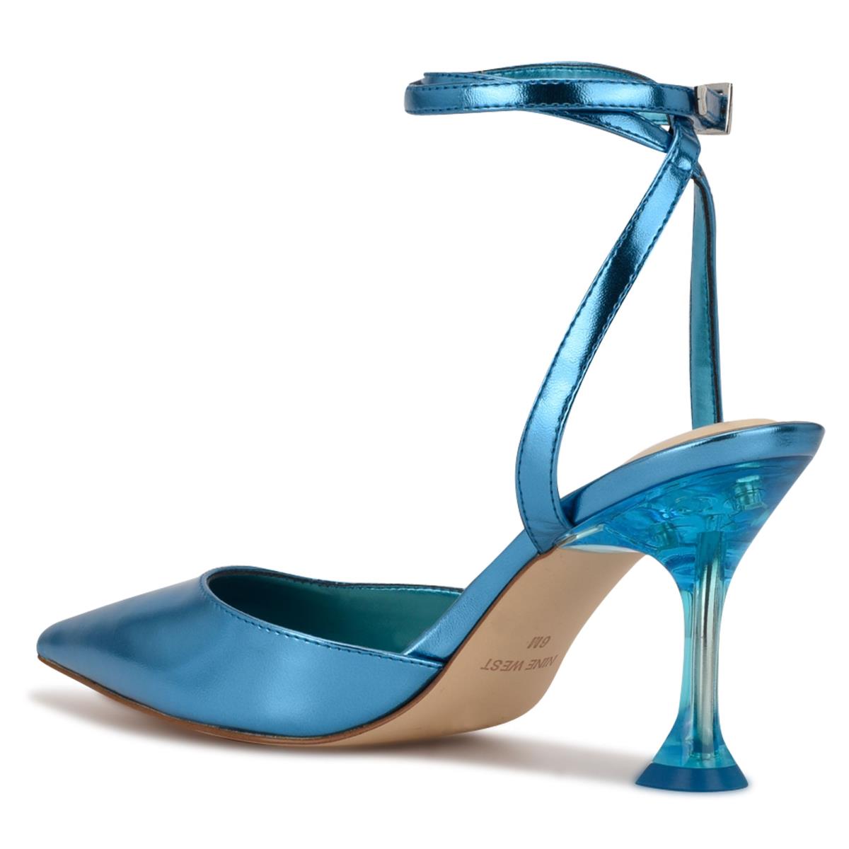 Zapatos De Salon Nine West Harlowe Ankle Strap Mujer Azules | 3697LNQJO