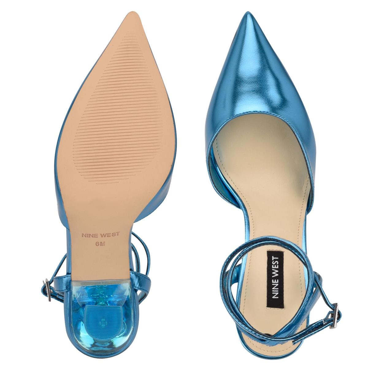 Zapatos De Salon Nine West Harlowe Ankle Strap Mujer Azules | 3697LNQJO