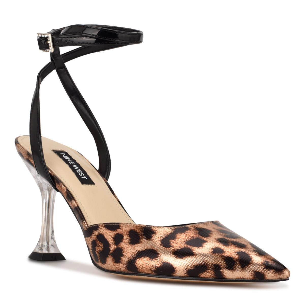 Zapatos De Salon Nine West Harlowe Ankle Strap Mujer Leopardo | 6402OSZVJ