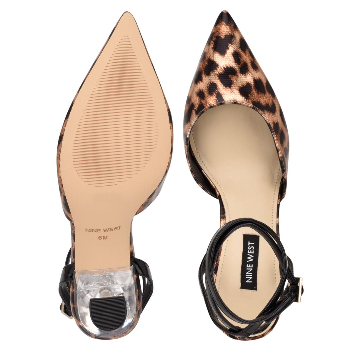 Zapatos De Salon Nine West Harlowe Ankle Strap Mujer Leopardo | 6402OSZVJ