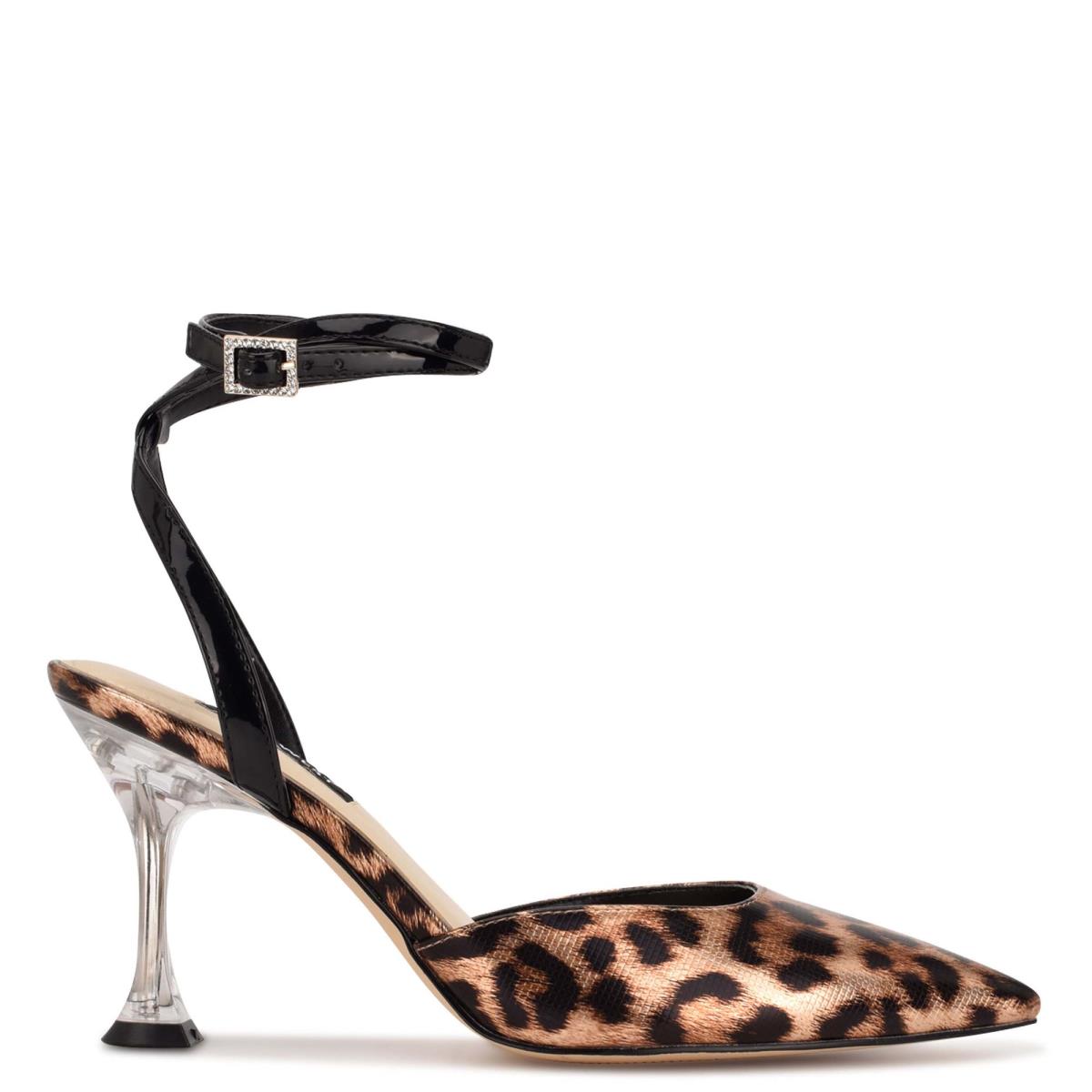 Zapatos De Salon Nine West Harlowe Ankle Strap Mujer Leopardo | 6402OSZVJ