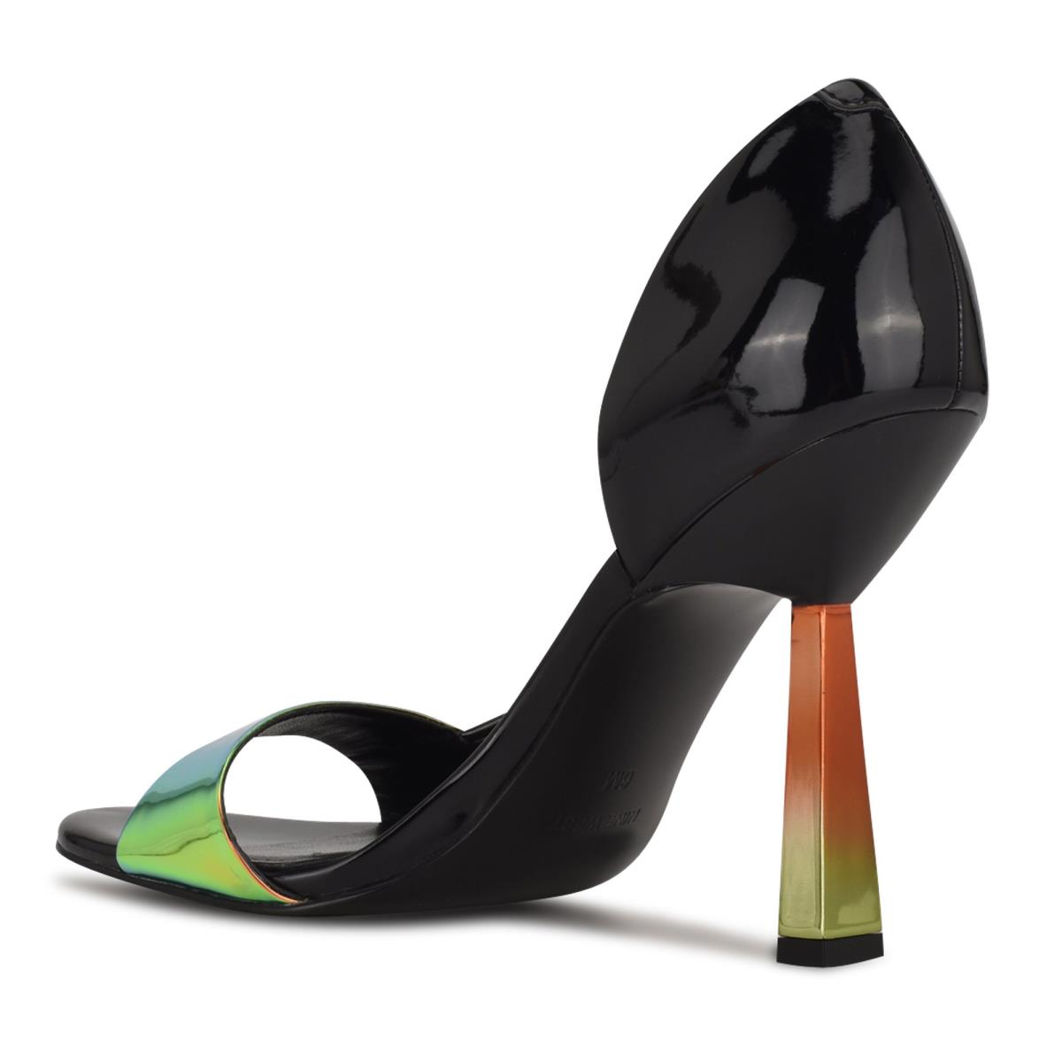 Zapatos De Salon Nine West Saidso Open Toe Mujer Negras Multicolor | 7419DCNYG