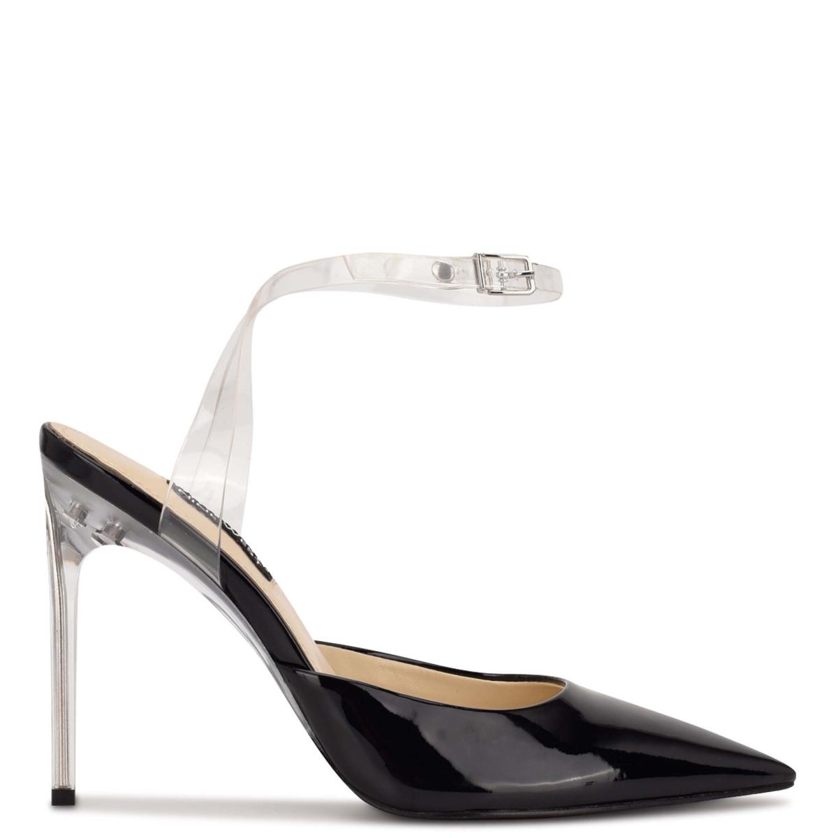 Zapatos De Salon Nine West Sparkea Ankle Strap Mujer Negras | 2490CJUHM