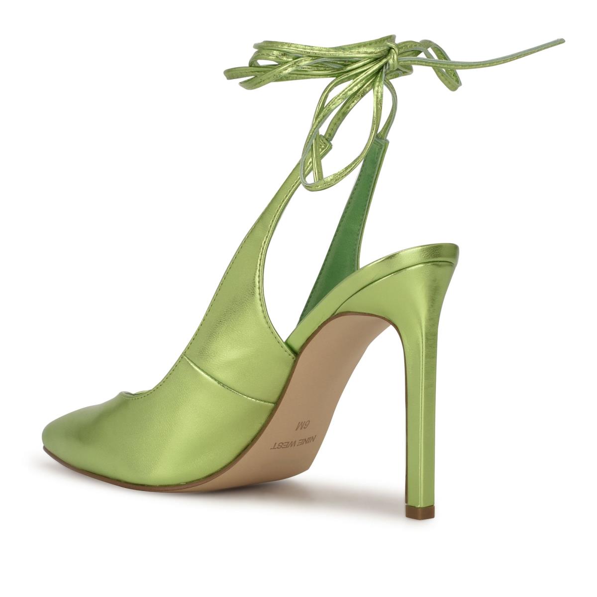 Zapatos De Salon Nine West Talon Ankle Wrap Dress Mujer Verde | 9573VROMP