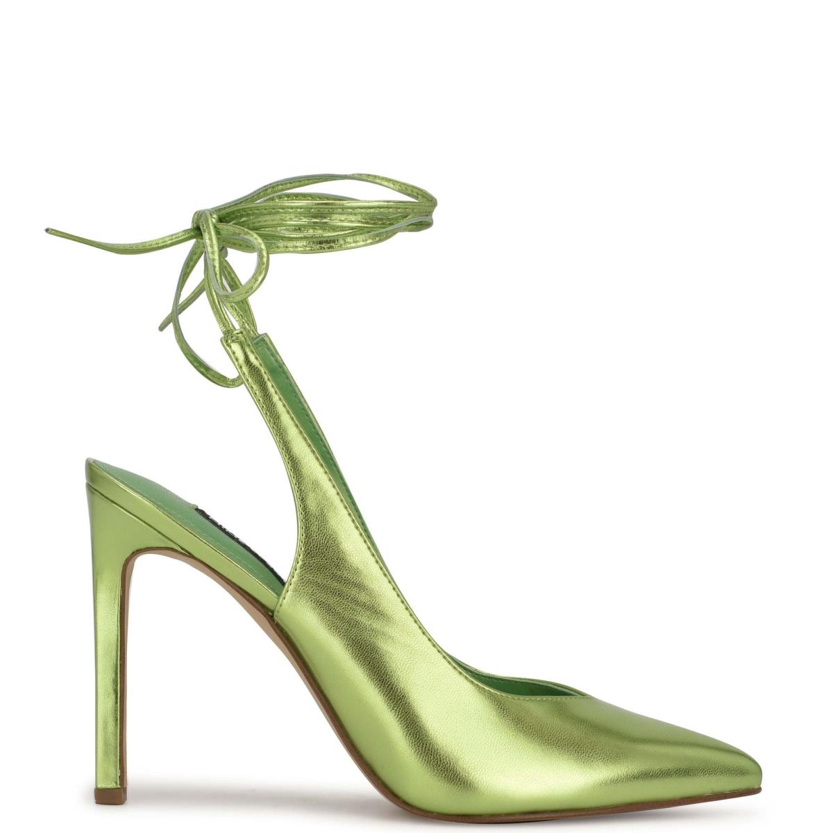 Zapatos De Salon Nine West Talon Ankle Wrap Dress Mujer Verde | 9573VROMP