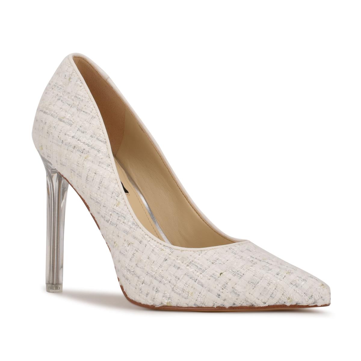 Zapatos De Salon Nine West Tatiana Pointy Toe Mujer Blancas | 0926VPMHE