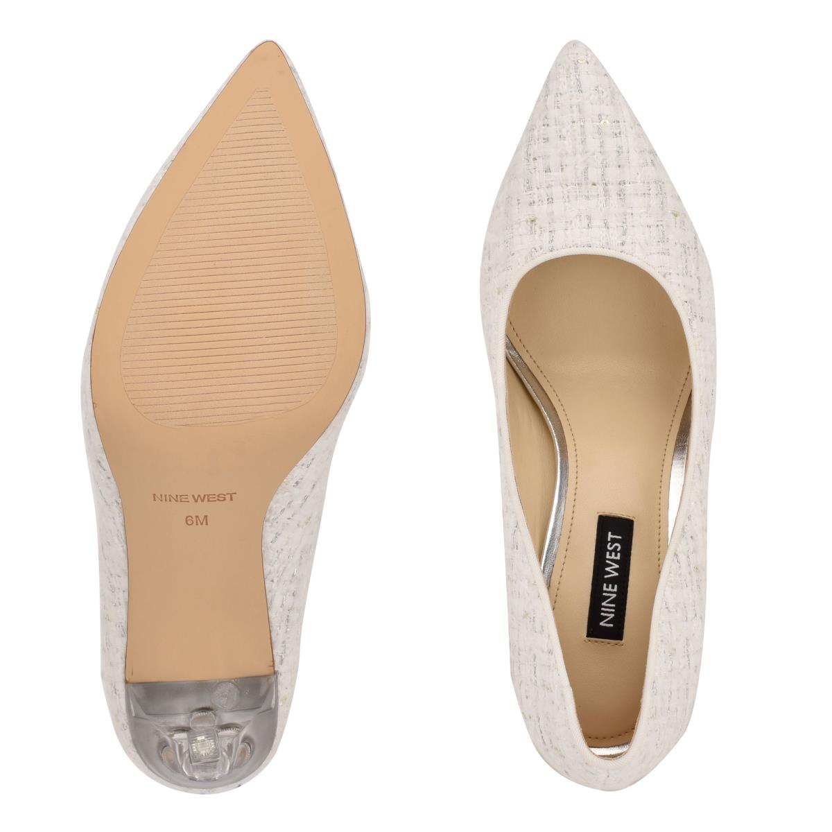 Zapatos De Salon Nine West Tatiana Pointy Toe Mujer Blancas | 0926VPMHE