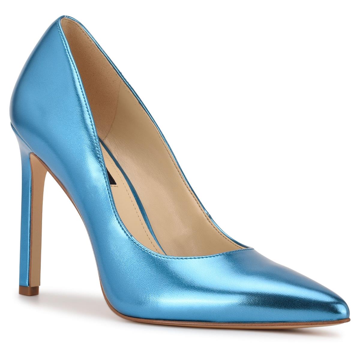 Zapatos De Salon Nine West Tatiana Pointy Toe Mujer Azules Claro | 2460RXCET