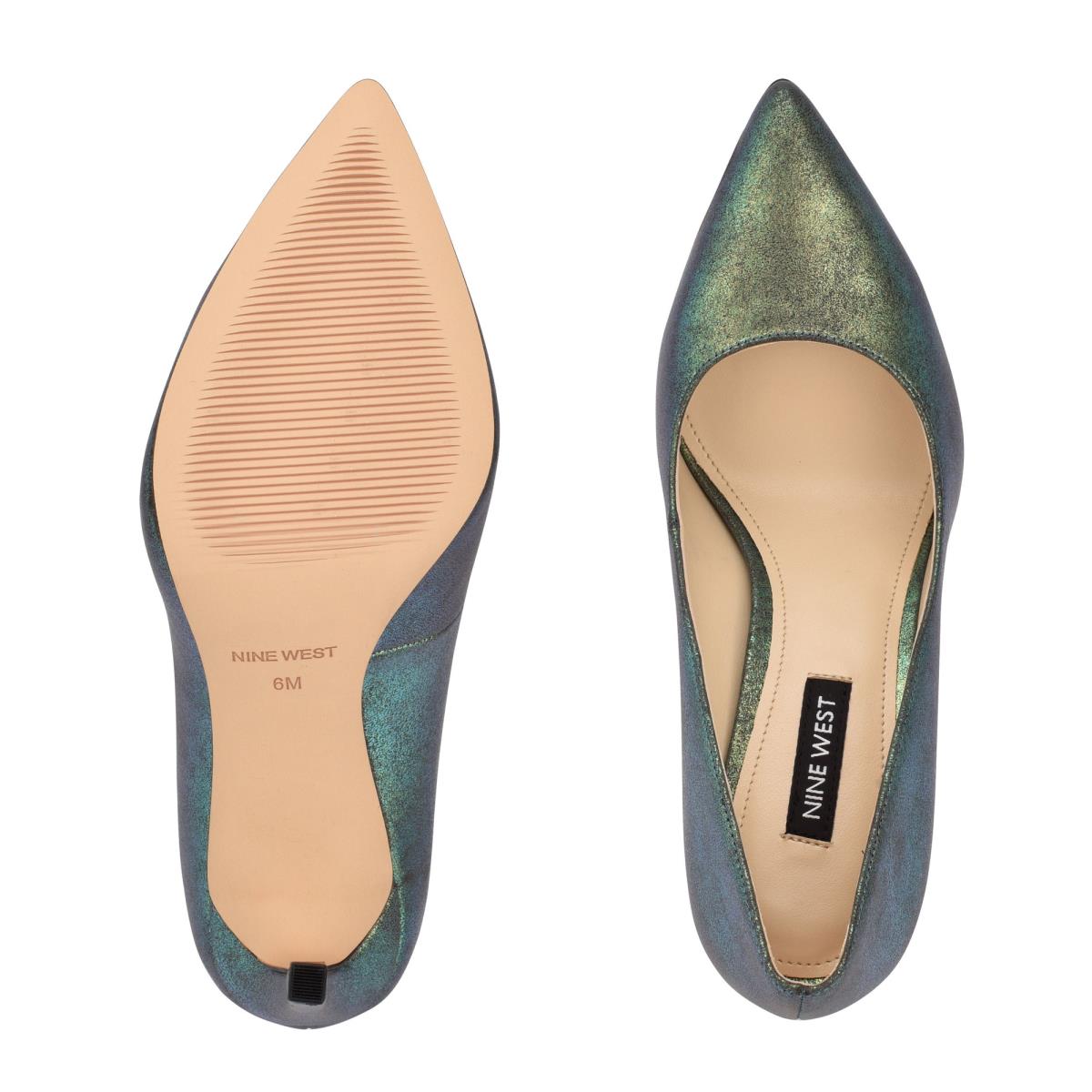 Zapatos De Salon Nine West Tatiana Pointy Toe Mujer Verde | 6319QFJHN