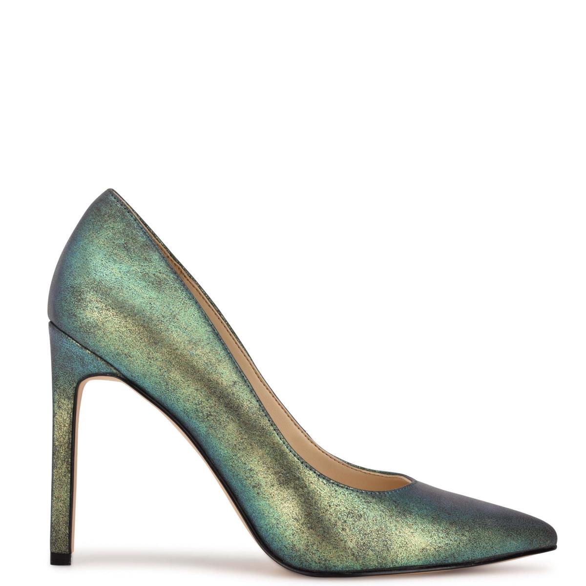 Zapatos De Salon Nine West Tatiana Pointy Toe Mujer Verde | 6319QFJHN