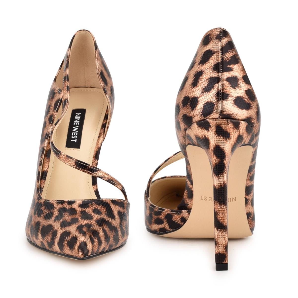 Zapatos De Salon Nine West Twirl Pointy Toe Mujer Leopardo | 7359MVOTR