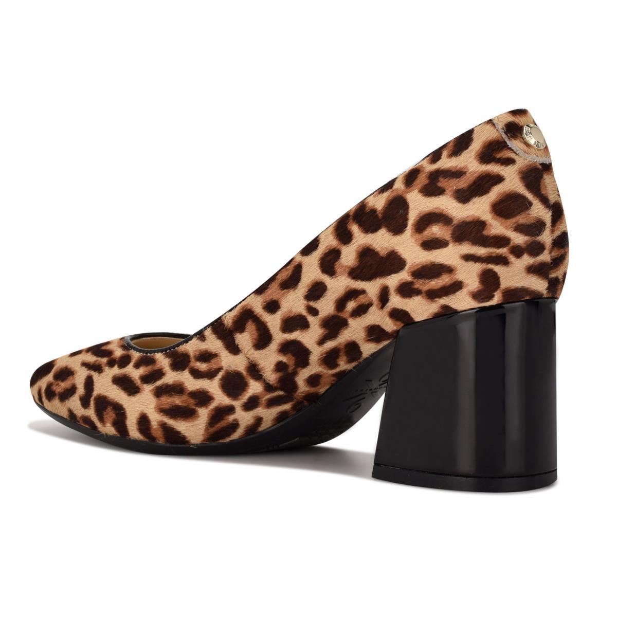 Zapatos De Salon Nine West Vibe 9x9 Block Heel Mujer Leopardo | 1746IJSEK