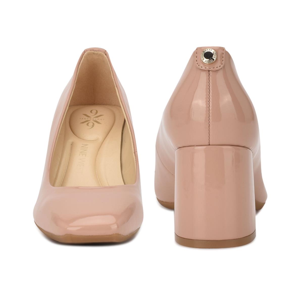 Zapatos De Salon Nine West Vibe 9x9 Block Heel Mujer Beige | 2183ZPOXR