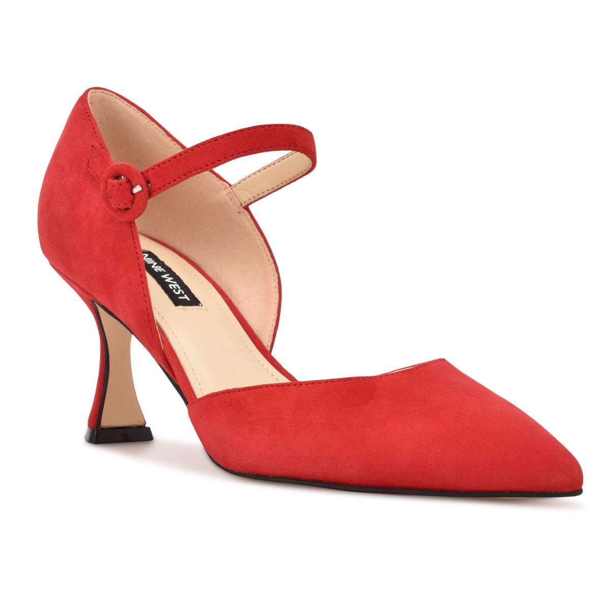 Zapatos De Salon Nine West Wanah Pointy Toe Mujer Rojas | 5093FZLWB