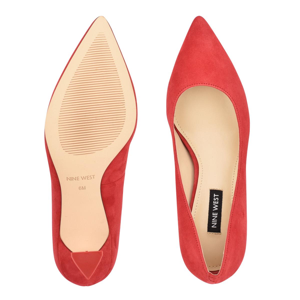 Zapatos De Salon Nine West Workin Pointy Toe Mujer Rojas | 5093WZVUS