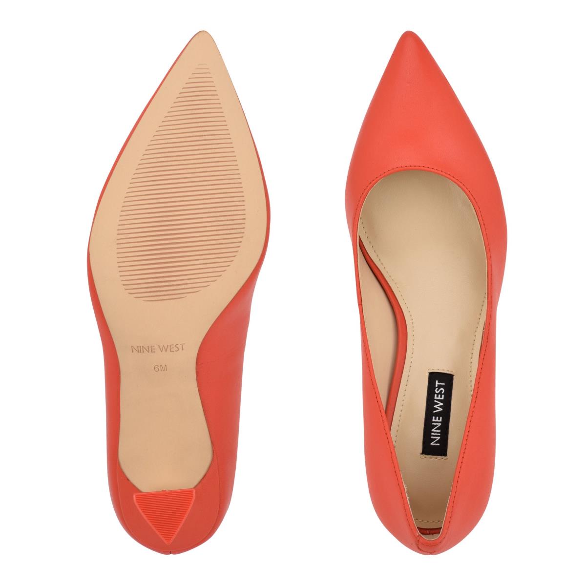 Zapatos De Salon Nine West Workin Pointy Toe Mujer Naranjas | 6328CVGRE