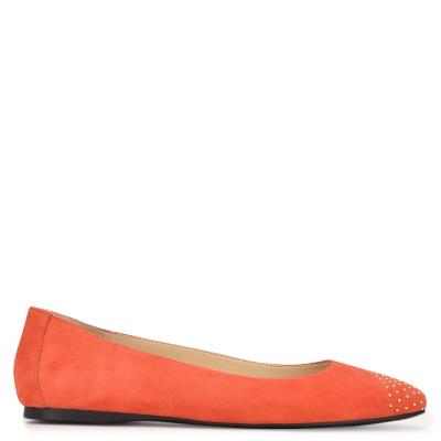 Ballerinas Nine West Aloha Studded Square-Toe Mujer Rojas | 1904SDFPK