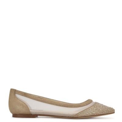 Ballerinas Nine West Bogus Pointy Toe Mujer Beige | 2076FMAXS