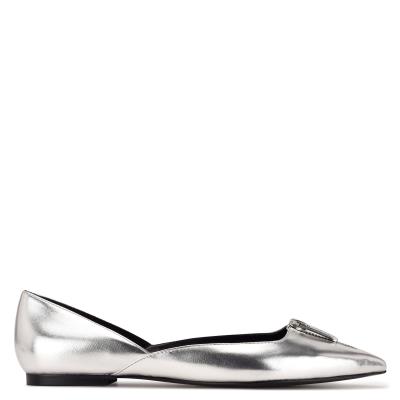 Ballerinas Nine West Brina Pointy Toe Mujer Plateadas | 5921BZLWI