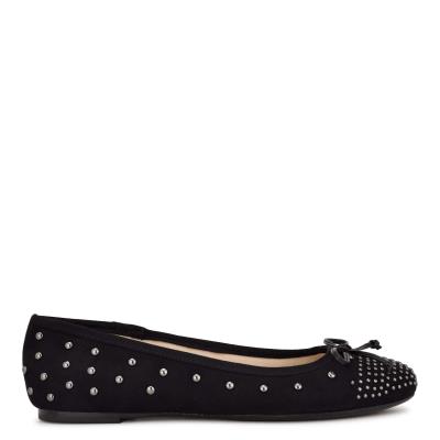 Ballerinas Nine West Curvy Studded Ballet Mujer Negras | 3457WCIUF